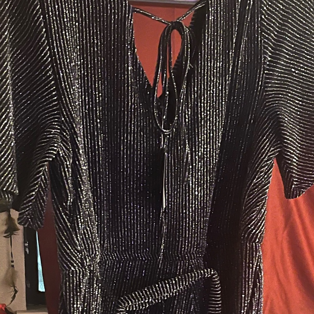 Torrid Black and Silver and black Jumpsuit.